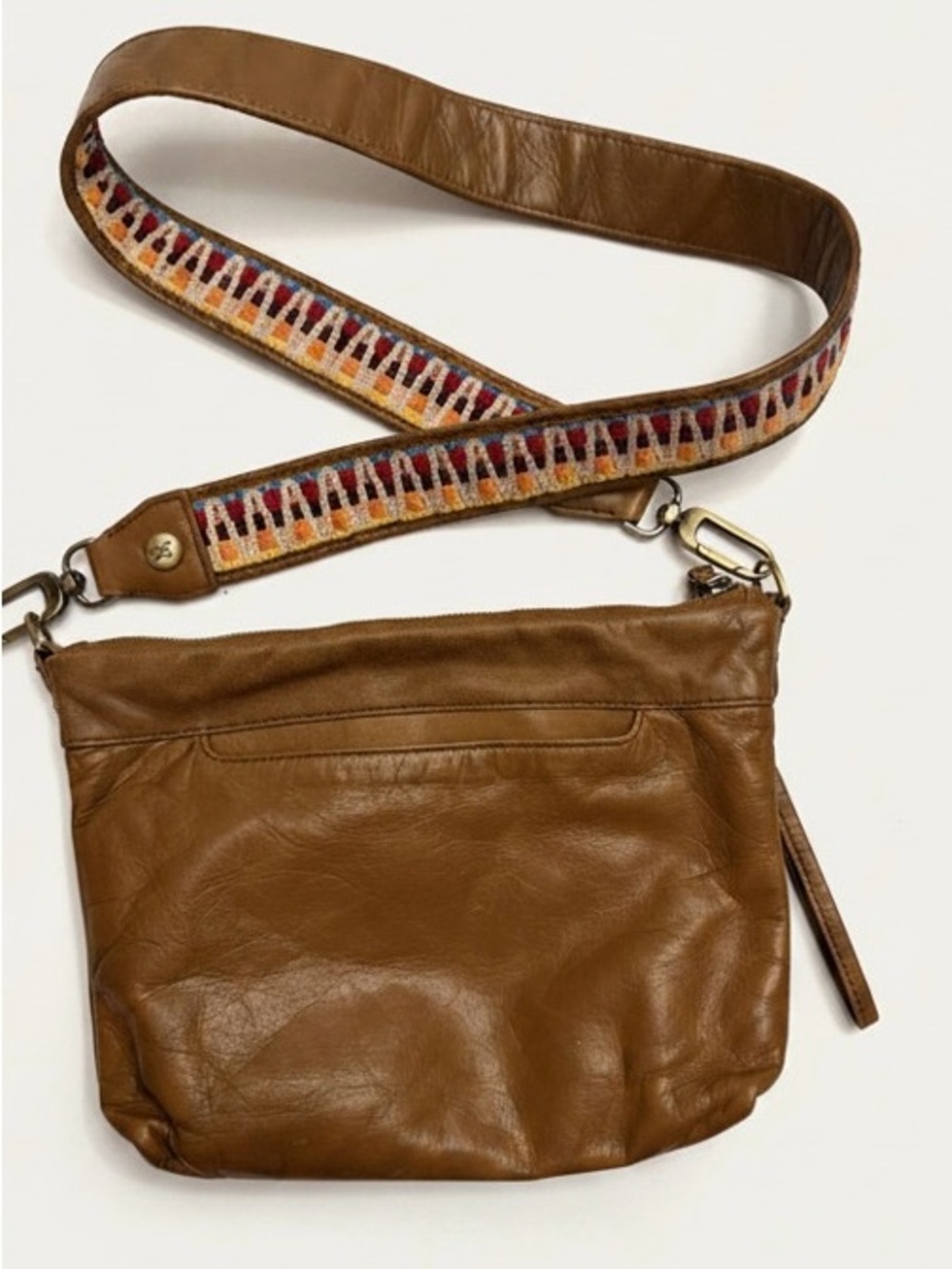 HOBO Retired “DARCY Crossbody and Wristlet” Warm Chestnut Brown  & Boho Strap - Picture 2 of 12